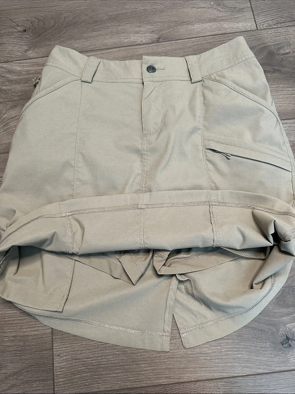 Duluth Dry On The Fly Mid Rise Hiking Casual Skirt Skort Tan Size 6‎